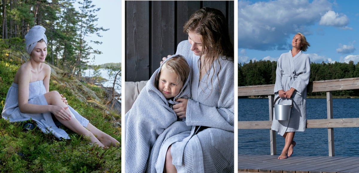 Uutuusv&auml;ri Rento Kenno -saunatekstiileihin &ndash; harmoninen vaalea s&auml;vy