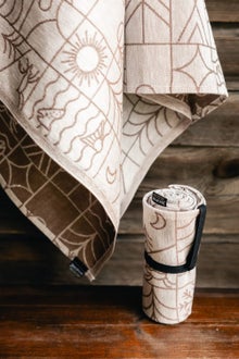 Jokipiin Pellava Pohjoinen rullapyyhe, vaalea/ruskea